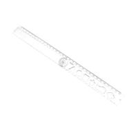 Règle de découpe de papier à bords coulissants de précision pliable en acrylique transparent pour travaux manuels, utilisation scolaire, échelle de mesure pliable