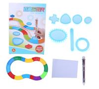 Règle de dessin créative pour enfants, ensemble d'art de piste pour jeu imaginatif, outil de papeterie de développement du cerveau