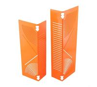 Règle de dessin d'angle rond en tube carré pour angles droits de précision et marquage d'arc à 45 degrés, angle en plastique et outil d'arc avec dessin bidirectionnel, (20-65 mm + 20-80 mm)