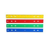 Règle de dessin de 30,5 cm - Règle transparente et colorée avec échelle en centimètres - Règle de mesure mathématique - Règle pour dessiner des mathématiques claires