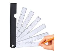 Règle de dessin - Modèle de dessin pliable pour dessin, modèle de dessin multi-angle, instrument de mise en page compact, aide à la mesure du design, utilisation d'étude du travail du bois