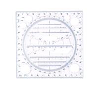 Règle De Dessin Multifonctionnelle, Modèle De Cercle, Bleu Noir, Springhall Angle Circle Maker, Outils De Mesure, 1 Pièce
