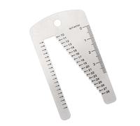 Règle de gabarit d'angle arrondi en acier inoxydable pour la découpe du cuir, mesure du bracelet de montre et de la queue de ceinture, outil de filet de 2 mm d'épaisseur (A)