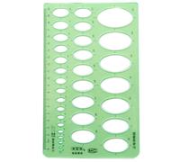 Règle De Gabarit Ovale Multifonction, Nouveau Matériau En Résine Respectueux De L'environnement, Longueur 20cm * Largeur 13cm, 1-3 Pièces
