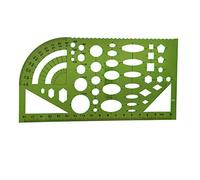 Règle de gabarit tactique réutilisable en plastique vert transparent pour améliorer la qualité de vie