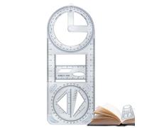 Règle de géométrie des mathématiques - Règle de dessin robuste pour aider à l'apprentissage des mathématiques | Modèle de dessin géométrique flexible pour dessiner et mesurer, Petite taille d'école