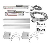 Règle de grille à échelle linéaire en alliage d'aluminium outil de mesure de haute précision pour tour de fraisage JCS900 2AE 3AE affichage numérique 1 ensemble 2 pièces (Stroke 300mm and 450mm)