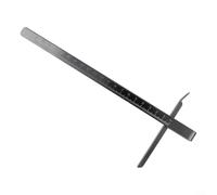Règle de guidage de clôture de scie circulaire en métal pour scies électriques de 17,8 cm, échelle de 260 mm, gabarit de coupe droite pour une largeur uniforme précise du travail du bois, noir