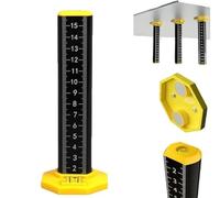 Règle de hauteur de carrelage de plafond et de sol, règle de mesure double face à double usage avec base magnétique, règle gravée au laser en alliage d'aluminium, règle de contour