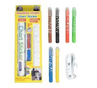 Règle de hauteur de griffonnage - Mesure de la hauteur des pour | Outil de mesure de croissance décoratif mépris pour la salle de jeux de la salle de classe