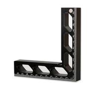 Règle de hauteur de serrage à angle droit 90 pour bois et aluminium de 127 x 20 x 29 mm, conçue pour être pratique, applications polyvalentes pour divers travaux du bois (noir)