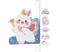 Règle de hauteur, dirigeant de la hauteur du graphique,Tableau mural pour avec pendentif de lapin magnétique - 65-183 cm Gauge amovible pour les filles garçons