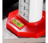 Règle de hauteur égale en alliage d'aluminium à double usage avec base stable pour menuiserie, carrelage, sol, outils de mesure horizontale, niveau de briquetier (rouge)
