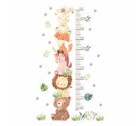 Règle de hauteur pour - Motif animal mignon, texture artistique murale | réutilisable, adhérence sur surfaces lisses, outil mesure mural interactif | Autocollant courbe croissance la décoration