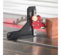 Règle de hauteur réglable pour scie à table, 0 à 60 mm, jauge de profondeur à double échelle pour le travail du bois, le bricolage et la fabrication de meubles - Alliage d'aluminium