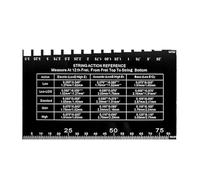 Règle de jauge d'action pour cordes de guitare - Polyvalence de style de jeu, règle de hauteur des cordes en acier inoxydable noir, jauge de hauteur des cordes de guitare | Accessoires de