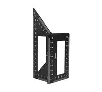 Règle de jauge de travail du bois de type T, angle de 45 ° et 90 ° en alliage d'aluminium pour menuiserie, traçage, marquage et mise en page - Compatible avec bricolage et (noir)
