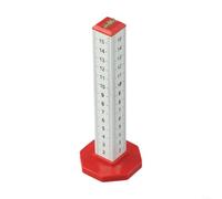 Règle de marquage à hauteur réglable, outil de nivellement en alliage d'aluminium avec échelle double face pour une pose précise et de la maçonnerie, rouge (B)