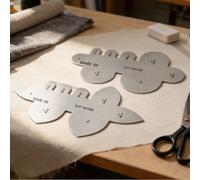 Règle de marquage de courroie en acier inoxydable pour mesure de diamètre de 1/2" à 2" utilisée dans les travaux techniques de dessin et de mise en page (forme de pêche)