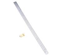 Règle de marquage dorée de 50 cm en alliage d'aluminium avec bloc de positionnement pour professionnels du bois avec bloc de positionnement