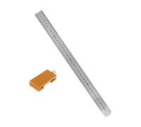 Règle de marquage dorée de 50 cm en alliage d'aluminium avec bloc de positionnement pour professionnels du bois Règle de marquage réglable avec bloc
