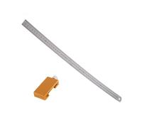 Règle de marquage dorée en alliage d'aluminium de 50 cm avec bloc de positionnement pour professionnels du menuiserie, jauge de marquage dorée pour la menuiserie