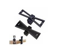 Règle de Marquage en Bois de Queue d'Aronde Wafenso Jauge de Queue d'Aronde d'Alliage d'Aluminium(10*10*5cm)-Noir