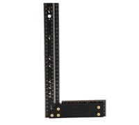 Règle de marquage multifonctionnelle 300 mm |Panneau en fibre de verre pour des configurations exactes du travail du bois |Outil de disposition et de mesure noir pour lignes