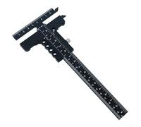 Règle de marquage pour le travail du bois, en alliage d'aluminium, outil de mesure pour menuiserie, scie à table, toupie (noir)