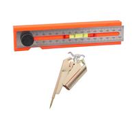 Règle de marquage rotative pour travailleurs du bois Base de marquage horizontale avec bulles Outil de mesure de positionnement multifonction Marquage pliable