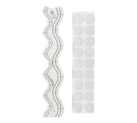 Règle de matelassage ondulée en acrylique transparent de 10,2 cm pour projet de patchwork pour machine à coudre matelassage