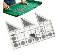 Règle de matelassage : outil de mesure de tissu à double échelle de 45°, jauge triangulaire transparente, gabarit de coupe de précision, guide acrylique durable | Coudre pour broder le crochet