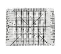 Règle de matelassage pour patchwork, couture, artisanat carré en acrylique transparent, gabarits de découpe de tissu, règle de mesure fendue pour couper du tissu, du papier, des modèles d'artisanat