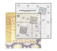 Règle de matelassage | Règle de couture patchwork | Règle de découpe Log Cabin Trim Tool pour la conception de mode et les instructions pour le tissu