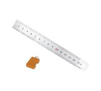 Règle de menuiserie en aluminium avec bloc de positionnement Outil de mesure de charpentier pour une mesure précise dans les projets de menuiserie Atelier Règle de mesure en métal