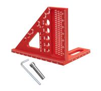 Règle de menuiserie haute visibilité avec goupille d'alignement et double échelle de mesure adaptée pour l'efficacité d'atelier Règle triangulaire pour outil pédagogique