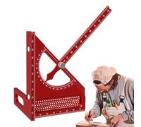 Règle de Menuiserie - Outil de Mesure et de Traçage en d'Aluminium,Outil de Mesure pour Charpentier Antidérapant, Jauge de Marquage de Précision Robuste