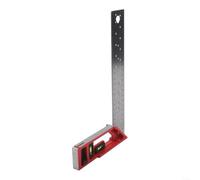 Règle de menuisier 300mm Alliage Aluminium Règle de menuisier | Acier pour robuste, niveau double intégré, alu, 250mm compact, pour idéal petits espaces(250mm)
