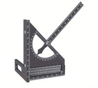 Règle de Menuisier 3D en Alliage d'Aluminium, Rapporteur d'Angles Réglable | Règle D'angle RéglableÉquerre De Menuisier 3DRapporteur Métal 0-180 DegrésOutil De Traçage BoisMesure