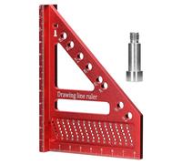 Règle de mesure à angles multiples en alliage d'aluminium pour le travail du bois Règle à onglets pour le bricolage Jauge de traçage multifonctionnelle Outil de mesure pour l'ingénieur charpentier