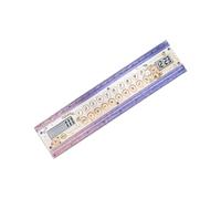 Règle de mesure avec écran LCD à 8 chiffres 15 cm / 5,9, mandarine | Règle droite pour étude, devoirs et utilisation quotidienne au bureau, sacs d'école, bureaux et réunions, notes de classe