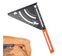Règle de mesure carrée | Règle triangulaire multifonctionnelle pour le travail du bois | Règle carrée rapporteur magnétique pour encadrer la construction de toitures