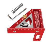 Règle de Mesure d'Angles, Équerre De Menuiserie Avec Rapporteur Et Règle De Mesure, Jauge De En D'Aluminium Pour Les Débutants, Les Professionnels Et Les Passionnés Du