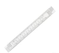 Règle de mesure de carte géographique avec échelle de latitude et marquages clairs en plastique pour un suivi précis de la distance et un tracé de coordonnées (47 cm)