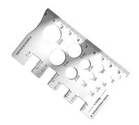 Règle de mesure de filetage de vis - Calibre en acier inoxydable 410, jauge précise de pas et de diamètre, mesure professionnelle de pour boulons, construction antirouille, outil