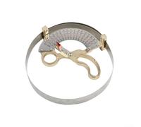 Règle de mesure de la circonférence du chapeau en métal de haute précision avec prise en main ergonomique confortable et échelle incurvée facile à lire, appareil de mesure argenté pour 42-52 cm (57-70