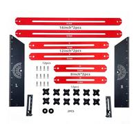 Règle de mesure de la marche d'escalier en aluminium, longueur réglable de 20,3 à 152,4 cm, détecteur d'angle multi-tiges avec rapporteur de jauge de 30,5 cm, alliage aéronautique 0 ° à 180 °