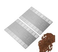 Règle De Mesure De Mouture De Café | Référence de Taille de Mouture Grains de Café 2 Pièces | Guide en Acier Inoxydable pour Débutants Préparation Maison Cuisine Bureau