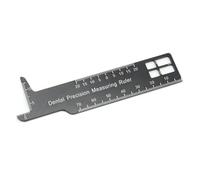 Règle de mesure dentaire en aluminium - Petite règle de mesure de précision dentaire - Échelle transparente pour les procédures dentaires professionnelles