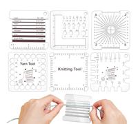 Règle de mesure des aiguilles à tricoter - Règle compacte et durable en acier inoxydable avec des repères de taille clairs - Outil de tricot et de crochet pour mesurer les aiguilles à tricoter